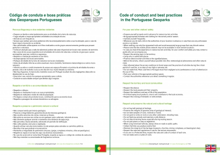 Geoparque Açores - Código de conduta e boas práticas dos Geoparques Portugueses
