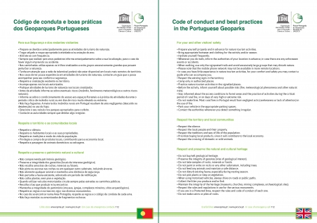 Geoparque Açores - Código de conduta e boas práticas dos Geoparques Portugueses